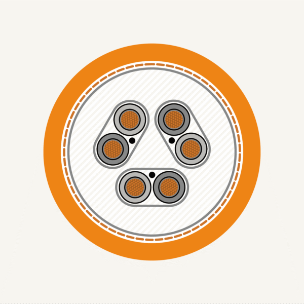 Instrumentation - Flexible Fire Resistant - BXOI (I) - Individual Screened (250V) - Orange